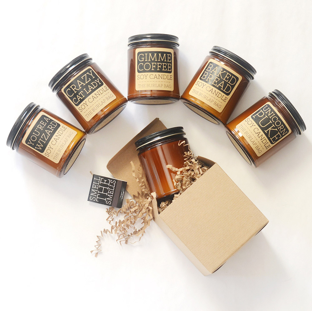 Soy candle subscription box promo.